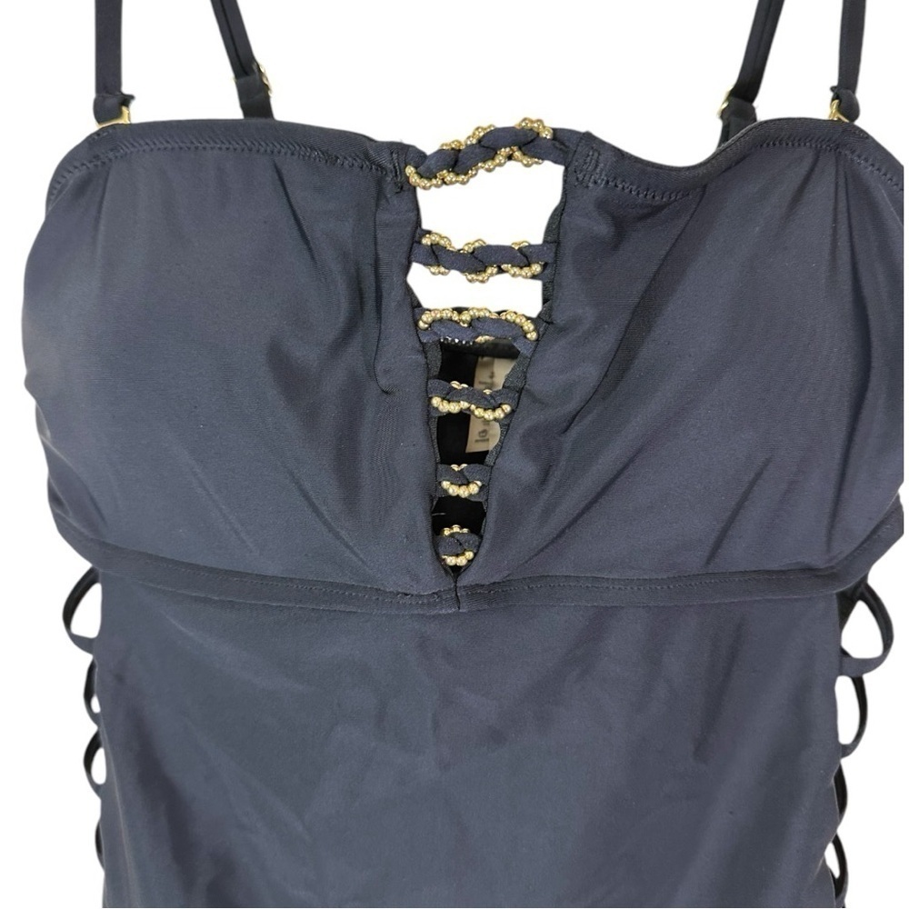 🌸Cyn & Luca Black Strapless One Piece Swimsuit- Size M - Picture 2 of 8